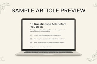 write SEO blog posts for your wedding or photography business