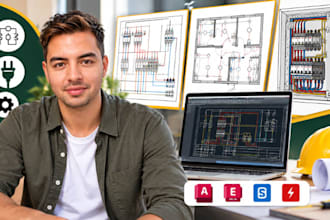 electrical schematic, wiring diagram, panel drawing, electrical cad drawing work