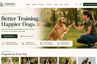 design squarespace dog daycare website doggie site daycare puppy socialization