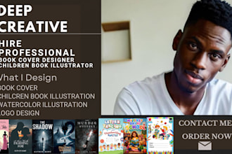 design a professional watercolor book cover, and children book design
