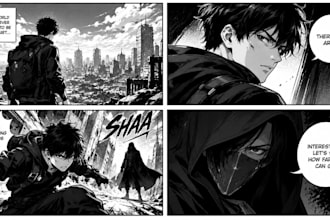 manga comic book illustration