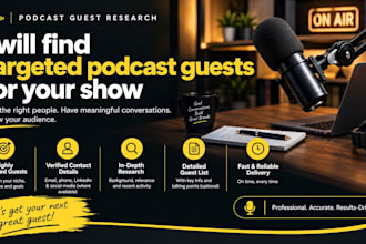 find targeted podcast guests for your show with contact details