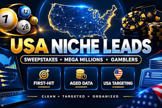 sweeps leads, usa leads, first hit mega million leads, gambler leads, lead