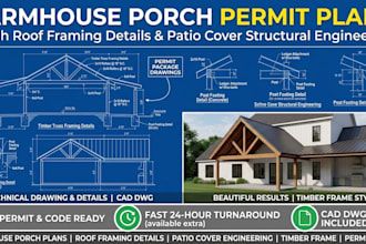 engineer farmhouse porch roof permit plans patio cover framing details
