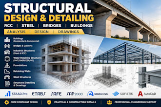 design and detail rcc and steel structures with professional structural drawings
