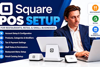 setup square pos restaurant retail small business pos system