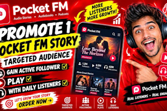 do pocket fm promotion increase listeners gain daily followers with engagement