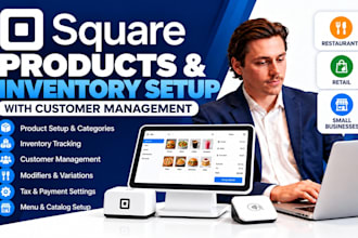 configure square products inventory customer management pos