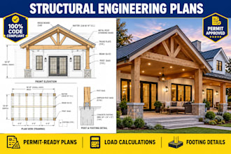 create structural engineering plans for porch and patio covers