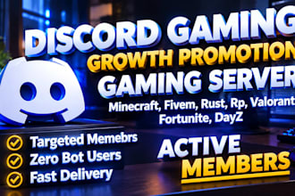 gaming server promotion, fivem, minecraft, rust, targeted social ads for growth
