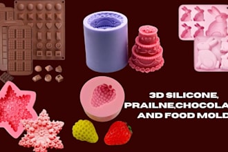 create silicone mold design for chocolate praline soap candle resin and food
