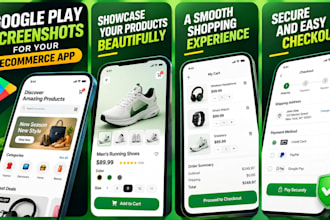 design google play screenshots for your ecommerce app