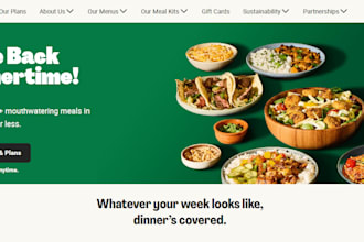 professionally build meal prep shopify store meal prep website food delivery