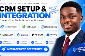 setup leadconnector gohighlevel dashclicks vendasta birdeye podium broadly CRM