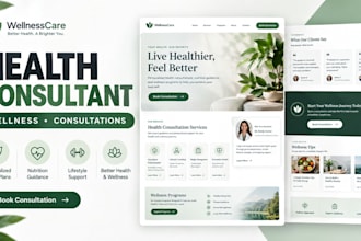 build a health consultant website for wellness and consultations
