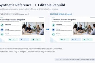 recreate your image or PDF slides as editable powerpoint