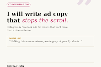 write high converting ad copy