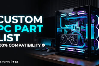 create a custom pc part list for gaming, streaming, or workstation