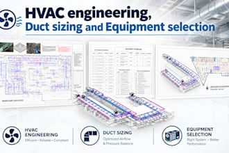 do hvac engineering, duct sizing and equipment selection