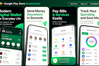 design aso screenshots for fintech and digital wallet apps