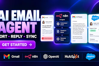 build n8n ai email agent for gmail support and CRM automation
