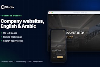 build your business website in english and arabic