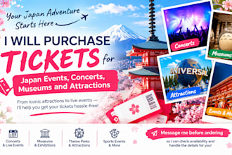 purchase tickets for japan events, concerts, museums and attractions