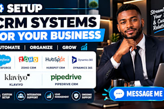 setup salesforce zoho hubspot dynamics365 hubspot klaviyo pipedrive CRM