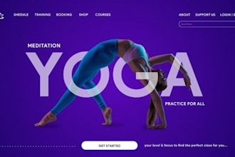 design pilates website wellness website yoga website fitness website gym website