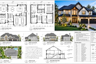 be architect of construction permit drawings, 2d floor plans, autocad blueprints