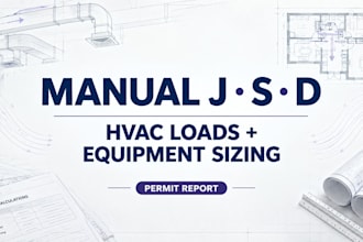 acca manual j s d hvac load calculations, equipment sizing and permit report