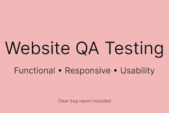 manually test your website or web app and report bugs