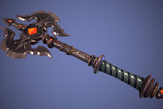 create 3d cosplay sword, 3d props weapons anime sword for 3d print