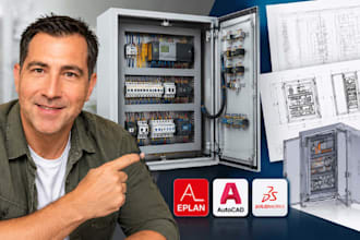 create industrial control drawing, plc panel layout and eplan cad 3d cad