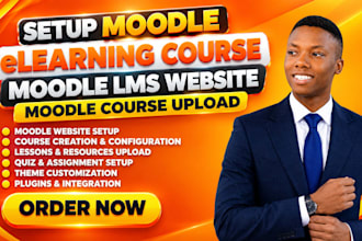 setup moodle elearning course moodle lms website moodle course upload