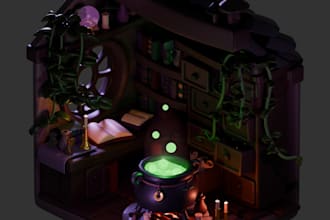 create a stylized 3d environment in blender
