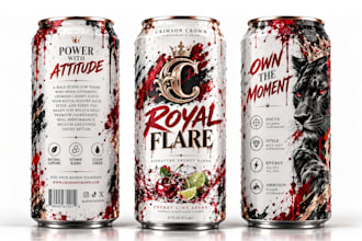 design energy drink label, can label, beverage can, soda, beer packaging