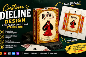 create dieline, packaging design and box design