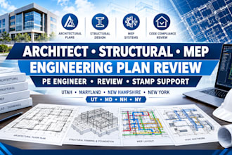 architect review structural engineering mep pe engineer stamp in utah MD nh ny