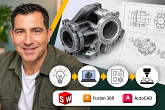 create prototype cad, product design drawing and manufacturing technical drawing