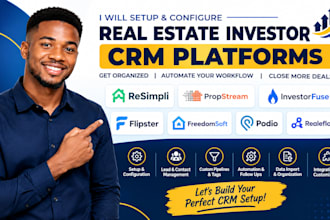 setup resimpli propstream investorfuse flipster freedomsoft podio realeflow crm