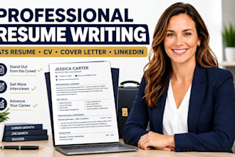 write a professional ats resume, CV, cover letter and optimize linkedin
