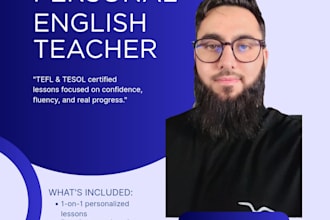 teach you english as a certified tefl and tesol tutor