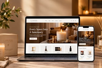 build custom candle shopify store scented candle website home fragrance store