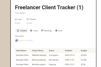 create a custom notion template and tracker
