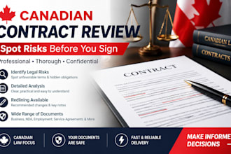 review your contract under canadian law and identify legal risks