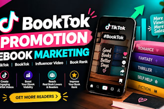 do booktok promotion ebook marketing tik tok booktok influencer video book rank