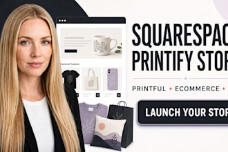 design squarespace printify store printful ecommerce website design and redesign