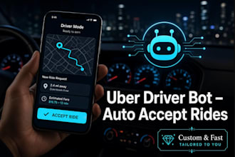 build uber black bot, uber driver bot, uber eats bot