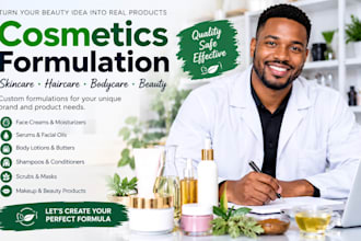 formulate custom skincare, haircare and cosmetic products